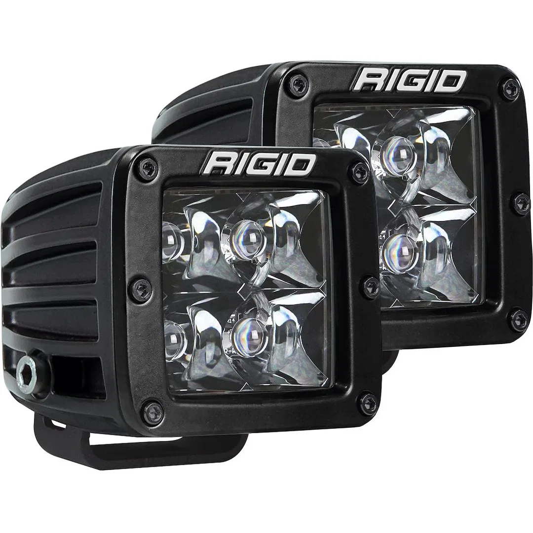 202213BLK – RIGID IND Driving/ Fog Light, LED Bulb Clear Bulbs 3 Inch Square 22 Watt Bulbs Amp Draw 1.5 AMP Spot Beam...